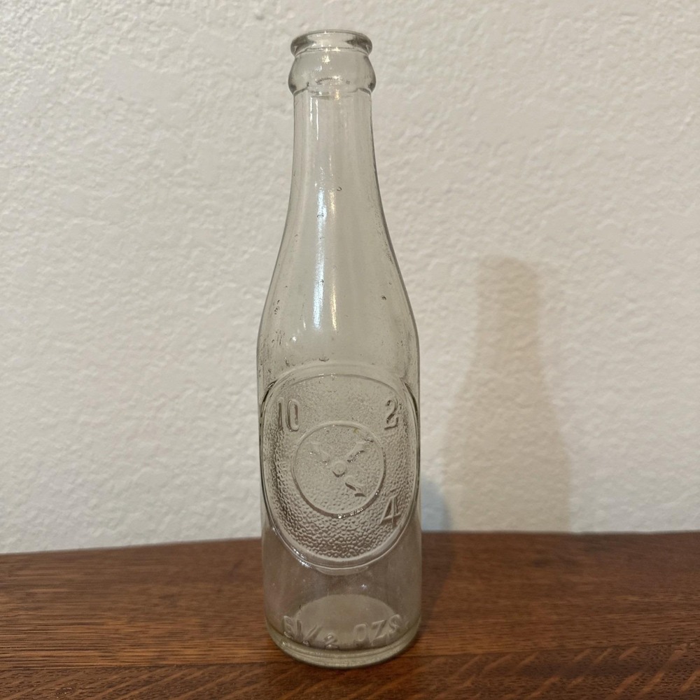 Vintage Dr. Pepper Good For Life Clock Ball Glass Bottle 6 1/2 oz